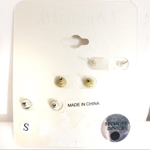 One Wink Rhinestone Pierced Earrings 3 Pairs NOC - Picture 3 of 5